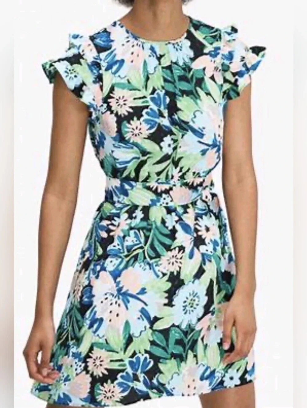 Kate Spade Full Bloom Belted floral Mini Dress Size 0